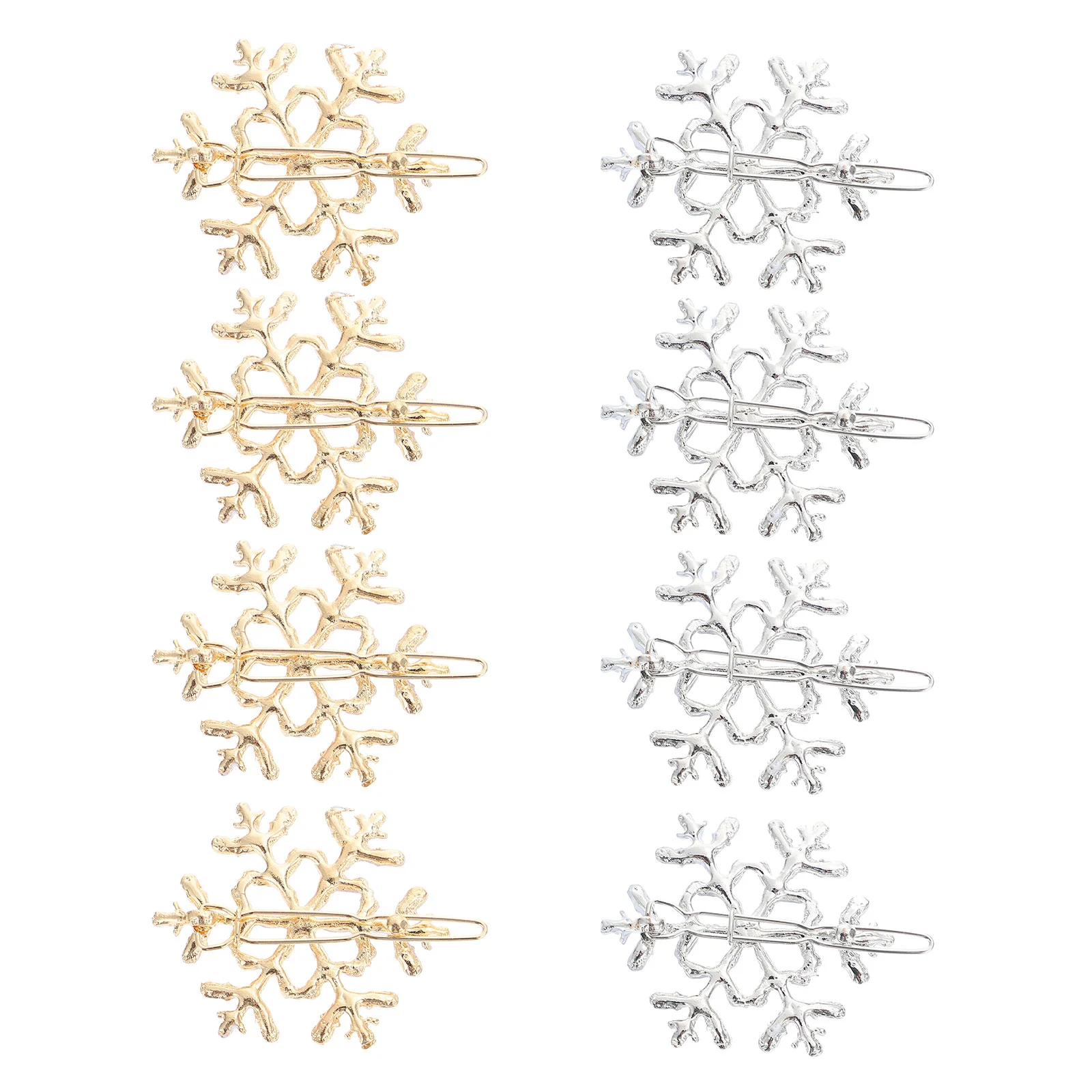 

Snowflake Hair Clips, 8Pcs Christmas Snow Bobby Alloy Shiny Hair Xmas Hair Barrettes for Christmas Party Favors