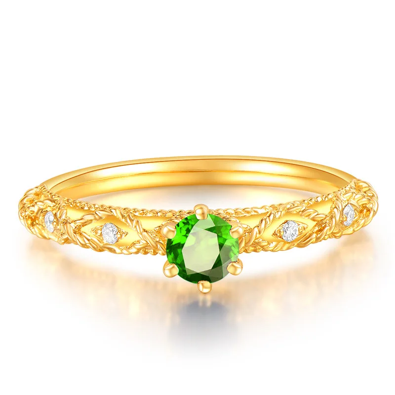 

Темпераментная имитация Красного корунда сапфира синего бабушки Изумрудного покрытия с открытым кольцом из 18-каратного золота