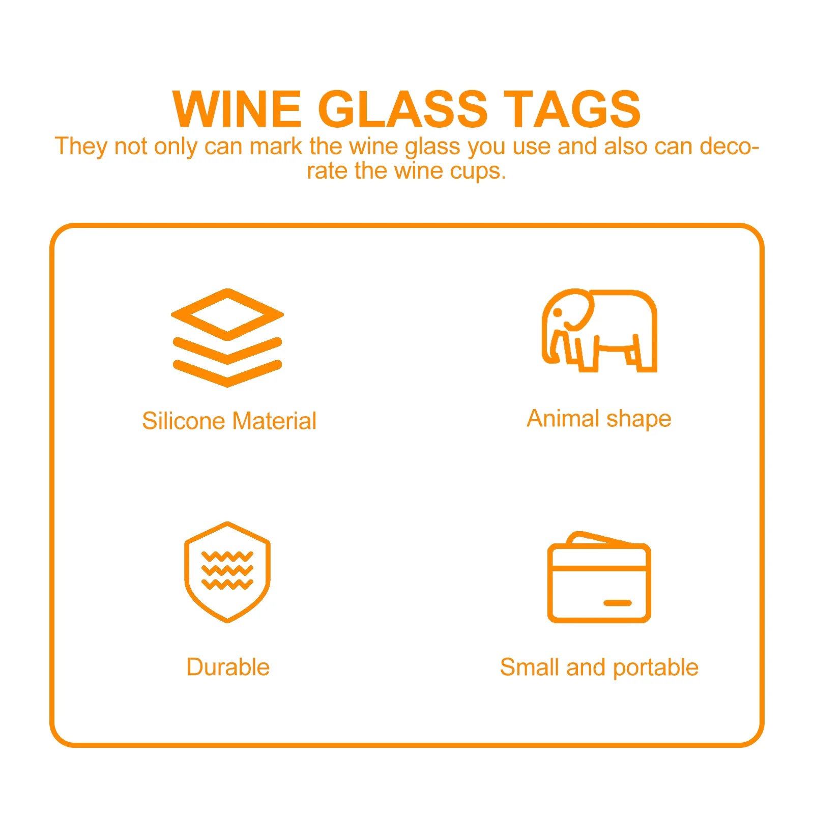 12 шт. стеклянный маркер силиконовые подвески этикетки для напитков маркеры