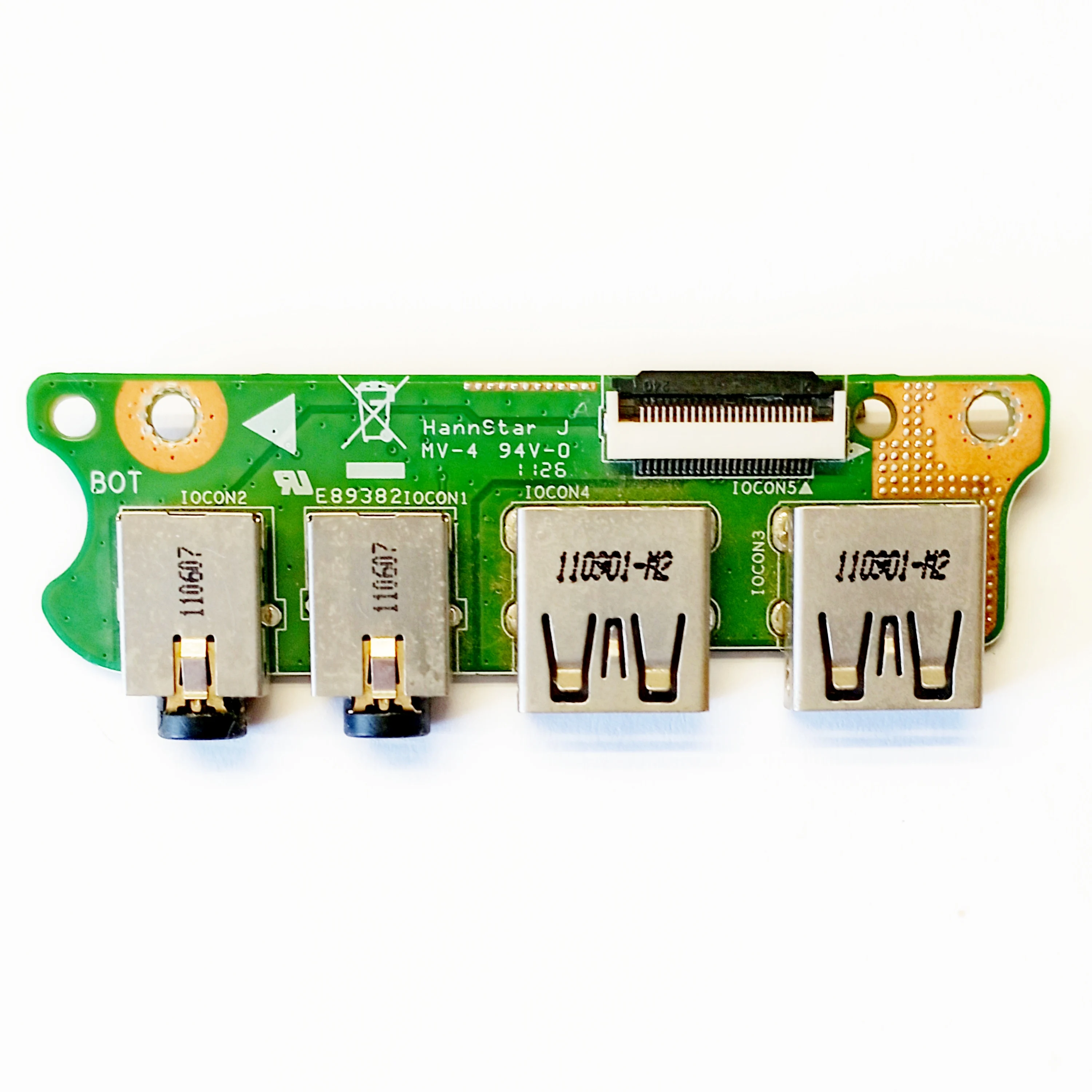 Плата USB, AUDIO Acer TravelMate 5744 BIC50 I0 BOARD REV 2.1, 08N2-1D74J00, б/у