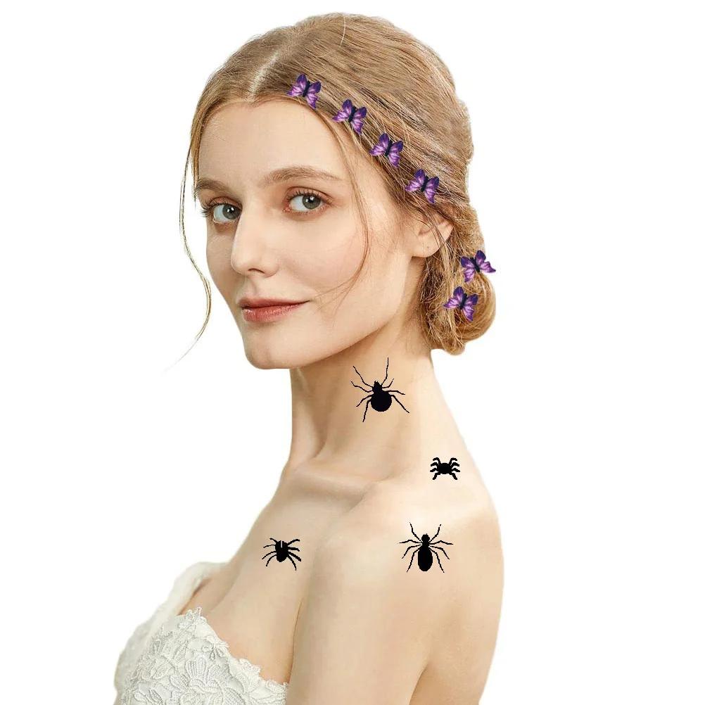 8 листов Хэллоуин татуировки наклейки поддельные временные малаone лицо для