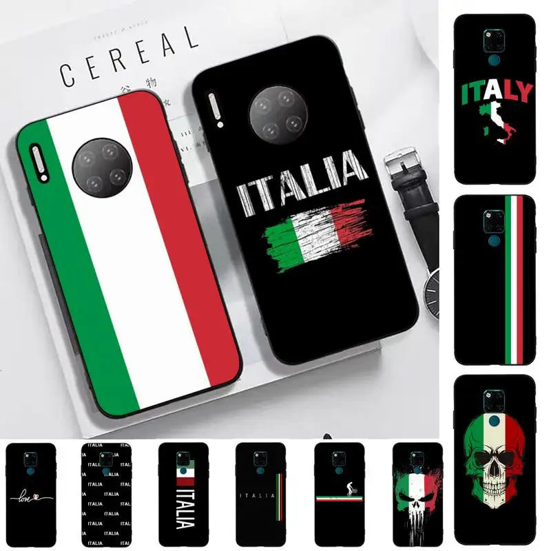 

Italy Flag Phone Case for Huawei Mate 20 10 9 40 30 lite pro X Nova 2 3i 7se