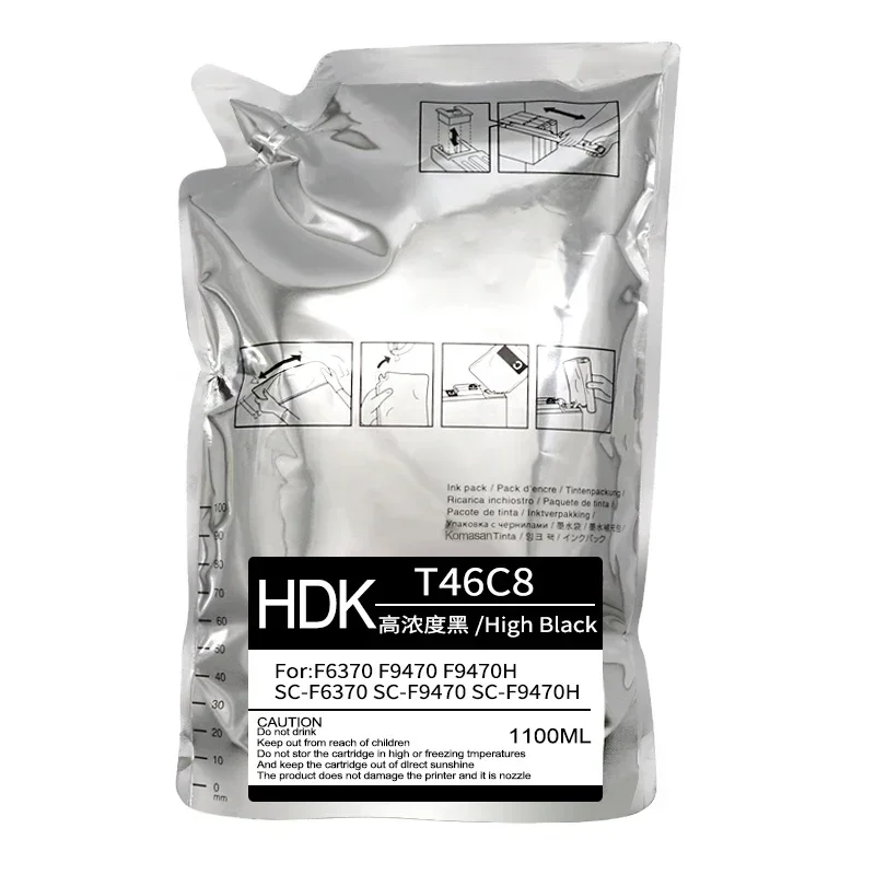 1100 мл T46C8 T46C2 T46C3 T46C4 Пакеты чернил для сублимационной краски Epson F6370 F9470 F9470H SC-F6370
