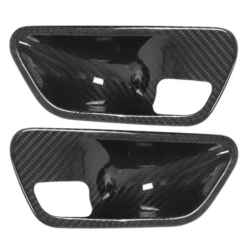 

2pcs Interior Door Handle Bowl Cover Trim Left Right Carbon Fiber Replacement for BMW 3 4 5 Series Car Styling