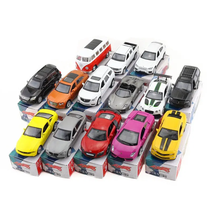 1:43 Alloy Diecast Toy Model Car Lamborghini LP700 BMWZ4 VW Ford Mustang Bens Sport Racing Car Models Collection Gift Match Box