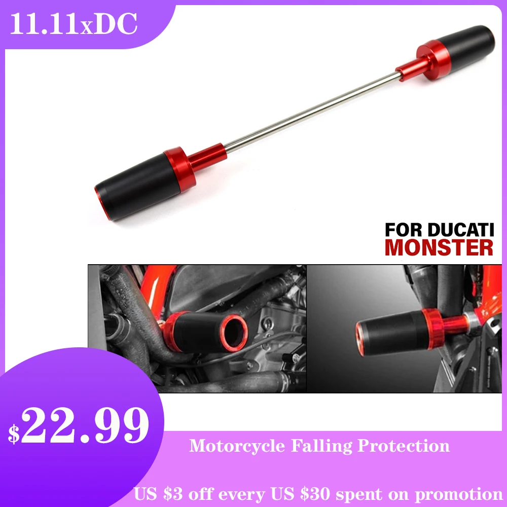

For Ducati Monster 696 795 796 1100 Hypermotard 821 Motorcycle Falling Protection Frame Slider Fairing Guard Crash Pad Protector