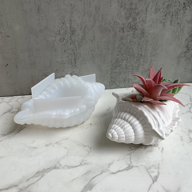 

Conch Potted Flower Pot Mould Conch Jewelry Storage Box Silicone Mold Succulent Flower Pot Mold Silicone Molds for Epoxy Resin