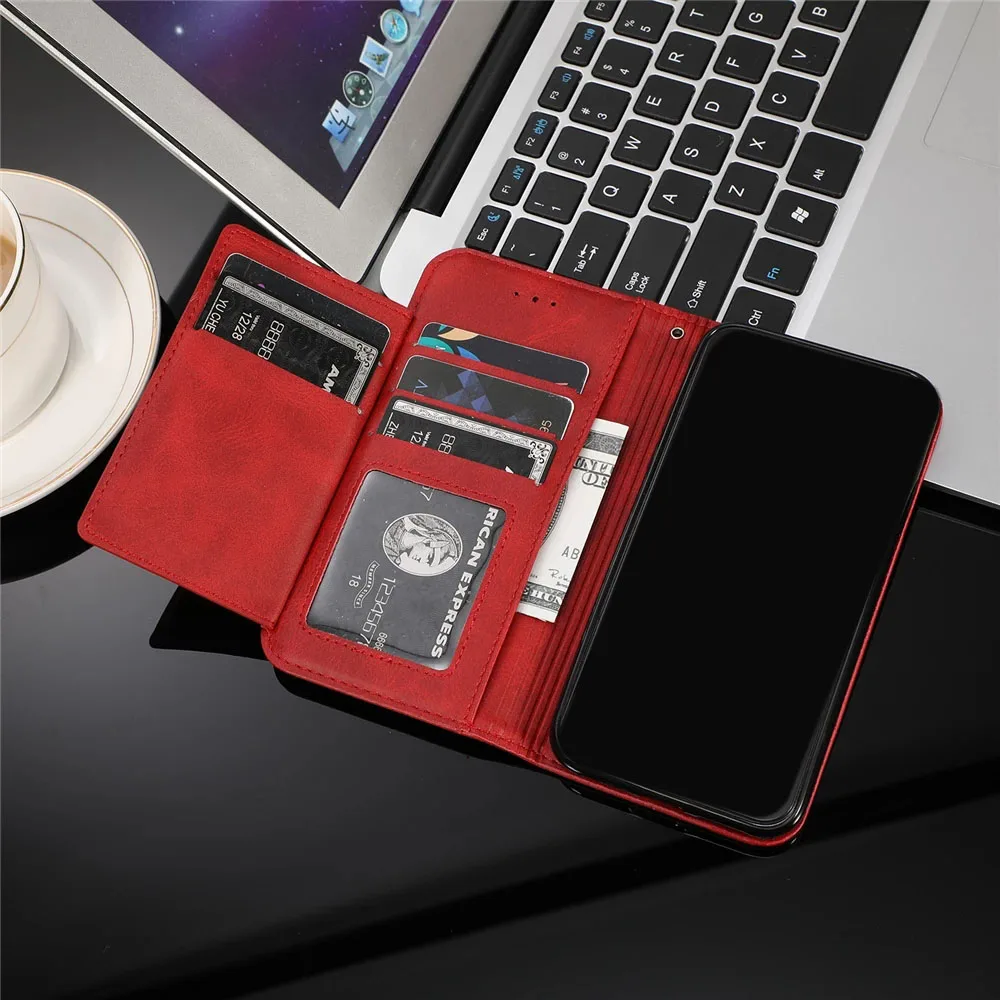 Leather Case For Huawei P40 P30 P20 Mate10 Mate20 Lite Pro Plus Magnetic Wallet Phone Cover Huwei P40lite Card Slots Flip Coque