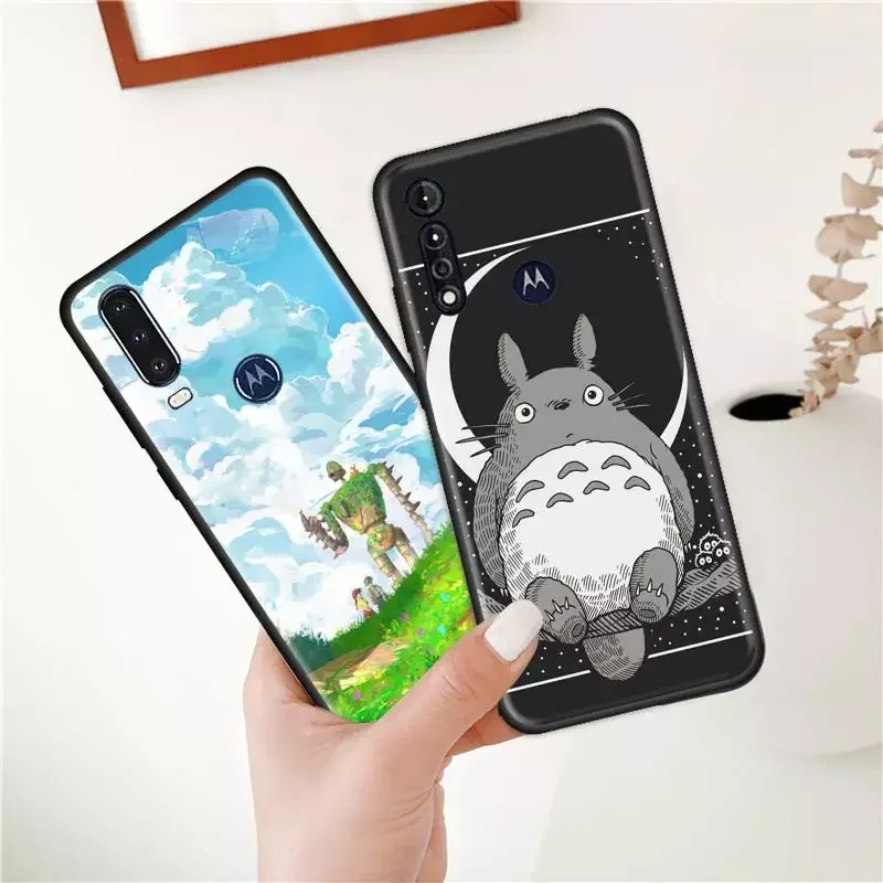 

Anime Studio Totoro Case for Moto G8 Play G 5G Power Lite E6s Stylus One Hyper Edge Fusion Plus TPU Phone Cover