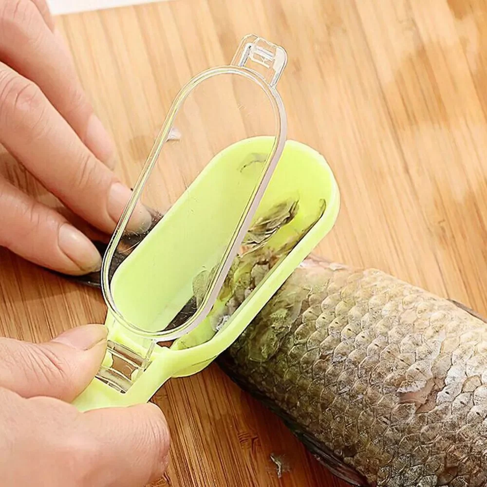 

Steel Fast Cleaning Fish Peeler Scale Remover Seafood Crackers Fish Scaler Cleaner Planet Skin Brush Scraper Tool