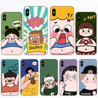 im not fat funny design phone case for iphone se 2020 11 13 pro xs max 12 mini hard mobile shell xr x 7 6s 8 plus cartoon cover