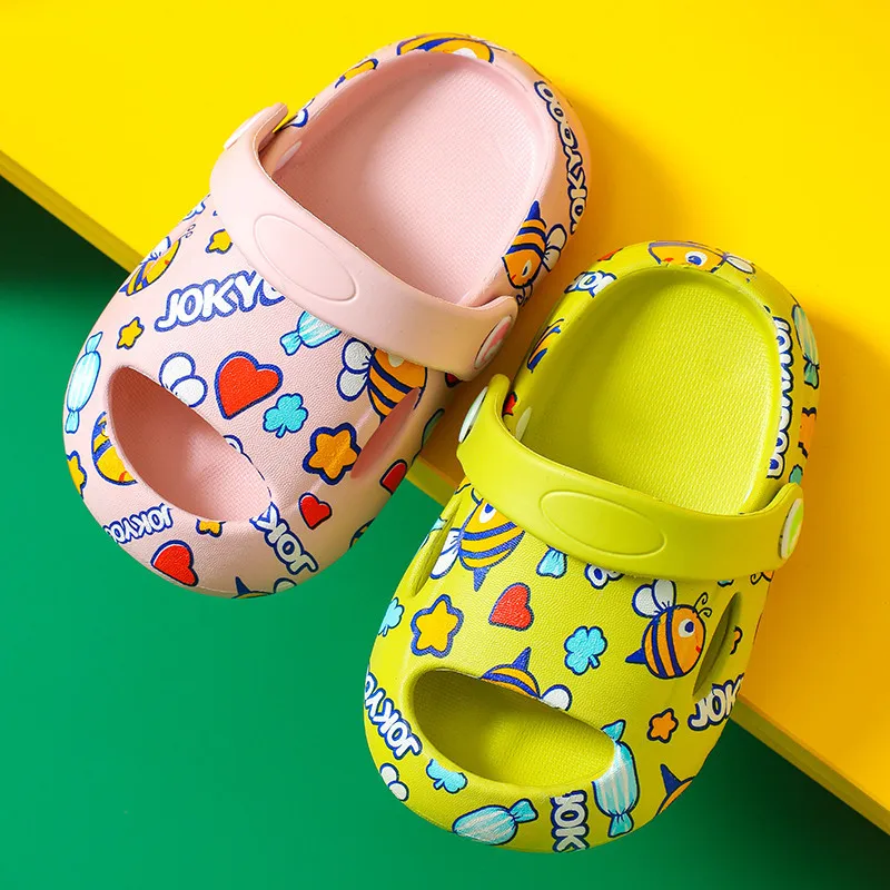 New Kids Slippers for Boys Girls Cartoon Shoes 1-6 Years Non-slip Soft Sandals Baby Beach Shoes Summer Toddler Slippers for Home enlarge