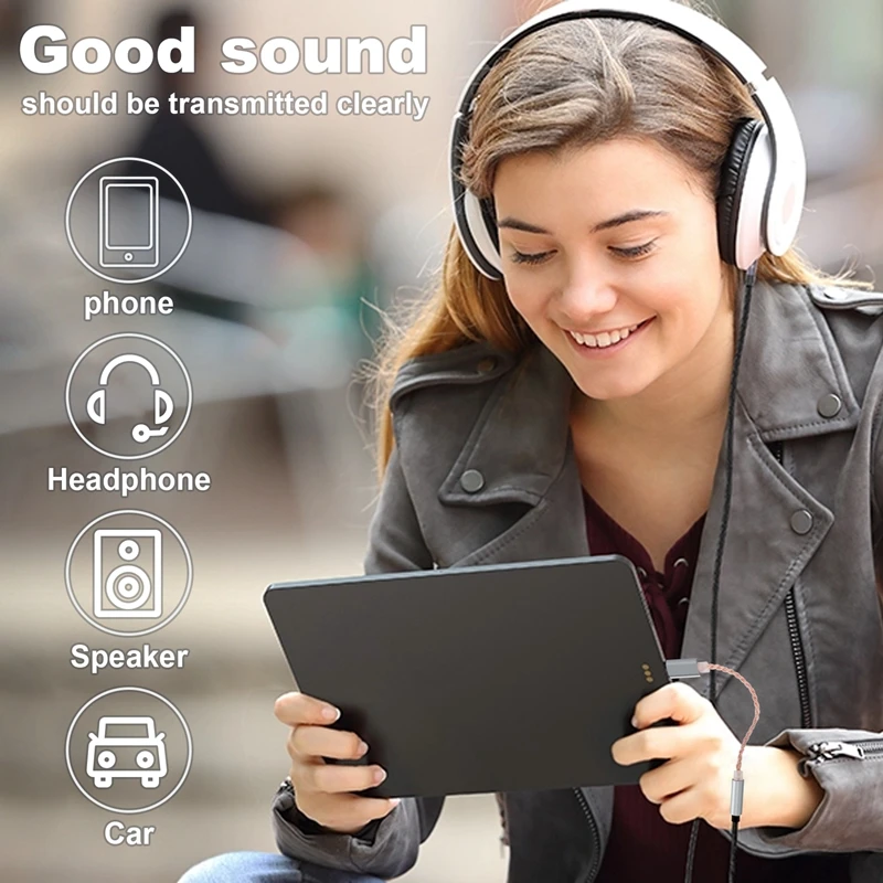 32-битный цифровой аудиоадаптер USB-C на 3 5 мм ЦАП чип ALC5686 позолоченный 1U без