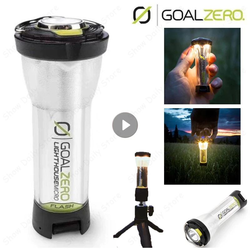 

Goal Zero Camping Light Lamp 3800K GZ Flashlight Lighthouse Micro Flash Lighthouse Portable IPX6 2600mAh Portable Lighting