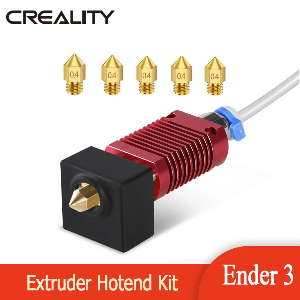 

Creality 3D Ender 3 Assembled Extruder Hotend Kit 24V 40W with 5PCS 0.4mm MK8 Nozzles For Ender 3 Pro Ender 3S 3D Printer Parts