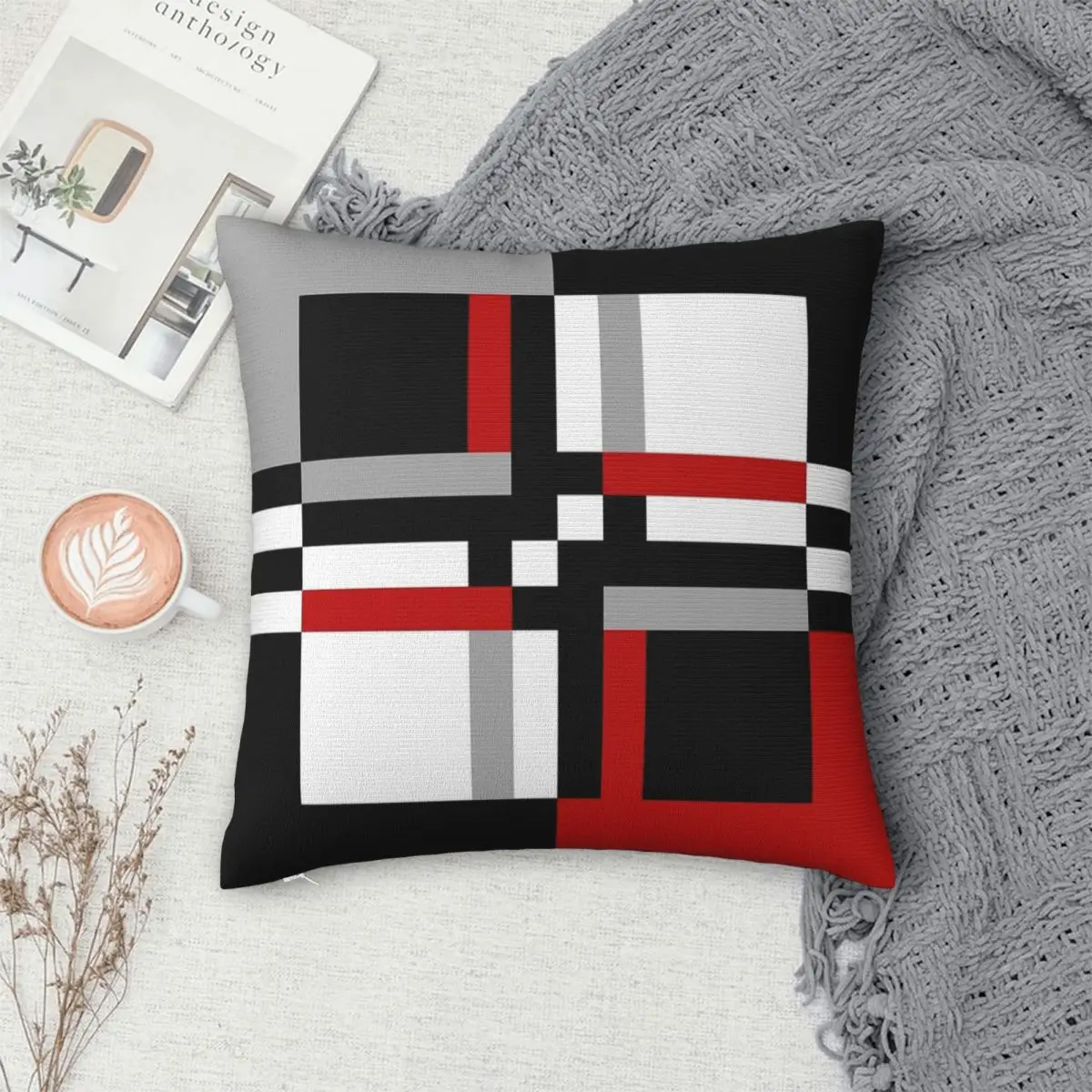 

Наволочка с геометрическим рисунком, удобная декоративная подушка для дивана, используется в домашней спальне