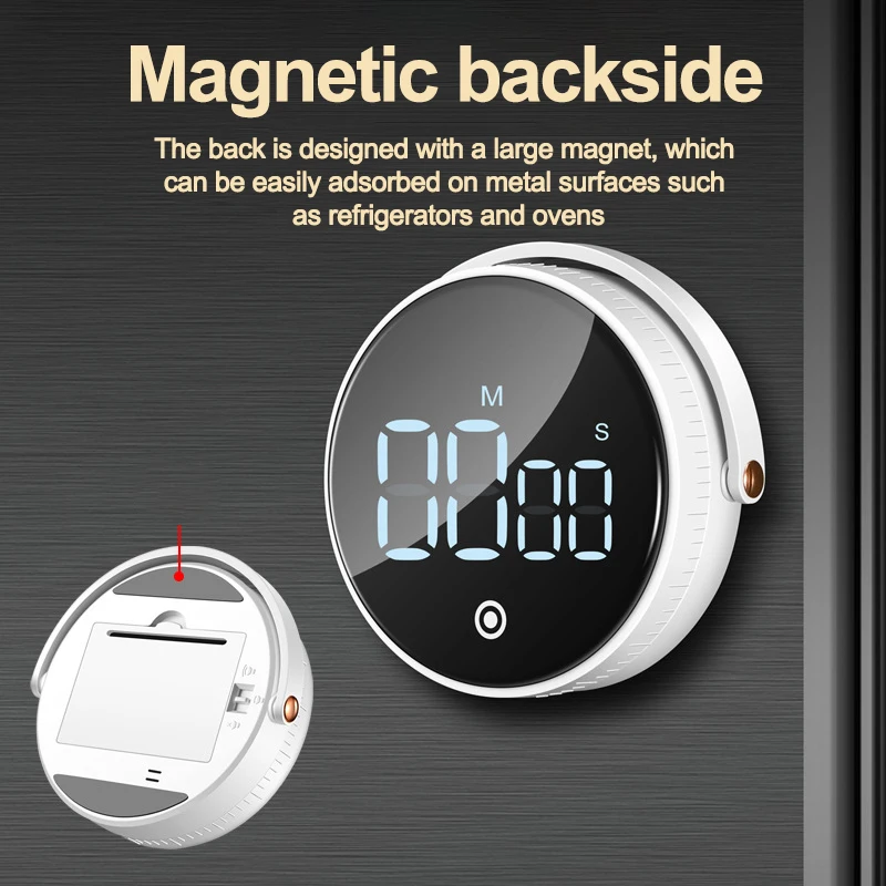 Магнитный Кухонный Таймер NOKLEAD Цифровой Ручной Счетчик Вращающийся Механический