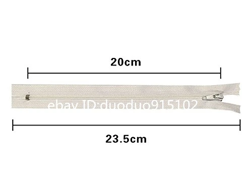 10pcs 3 Inch-24 inch (7.5cm-60cm) Nylon Coil Zippers for Tailor Sewing Crafts Nylon Zippers Bulk 20 Colors