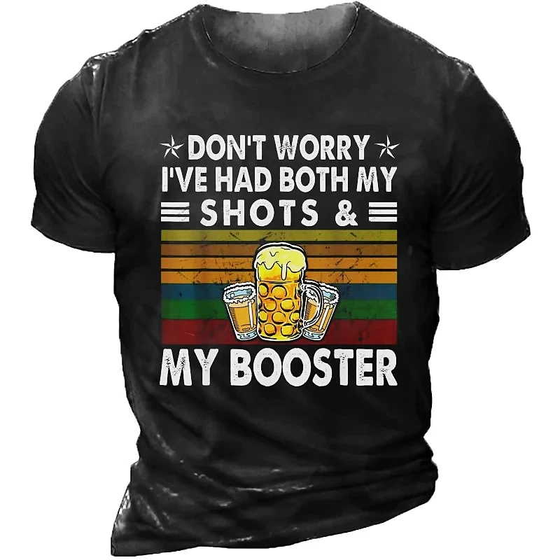 

Men's T shirt 3D Print Graphic Prints Letter Crew Neck Casual Daily Print Short Sleeve Tops Fashion Vintage Classic Comfortable