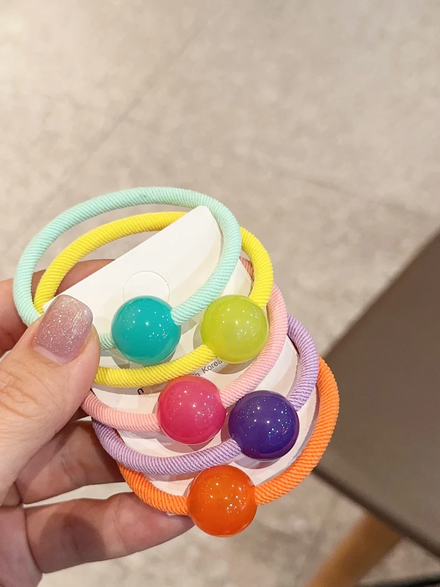  Повязка для волос с желейными бусинами ~ милая детская резинка девочек