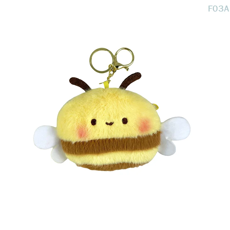 Забавный портативный мини-кошелек для монет в виде пчелы плюшевый брелок милый