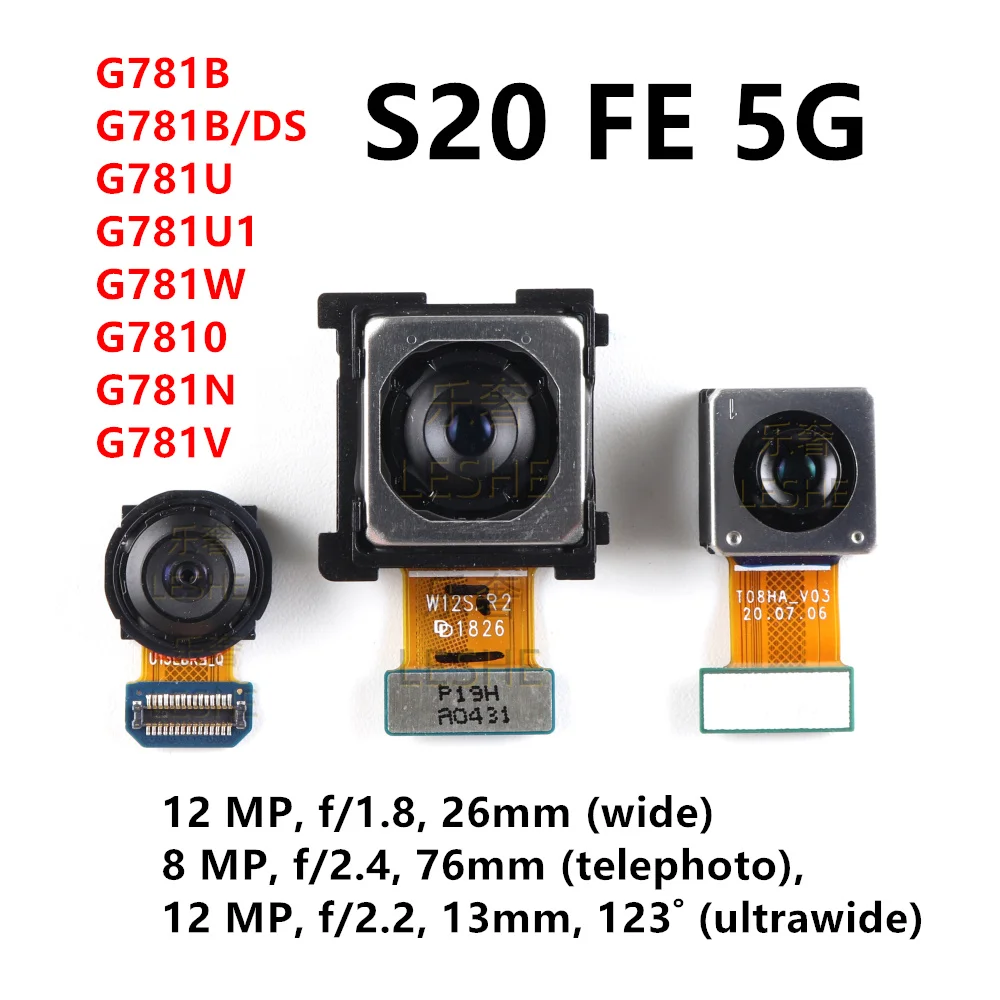 Передняя Задняя камера для Samsung Galaxy S20 FE 4G 5G G780G G781B G780F задняя фронтальная модуль