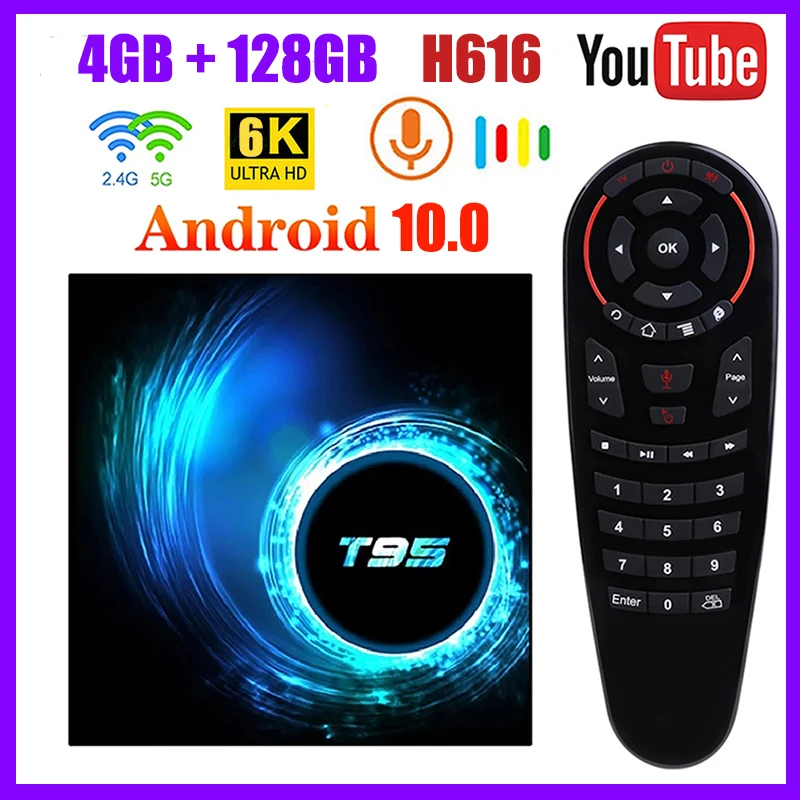 Оригинальная ТВ-приставка T95 на android, bluetooth 4,0, 2,4g и телефон, Wi-Fi, 128g, 3D Voice16g, 32 ГБ, 64 ГБ, 4k, четырехъядерный процессор, телеприставка, медиаплеер