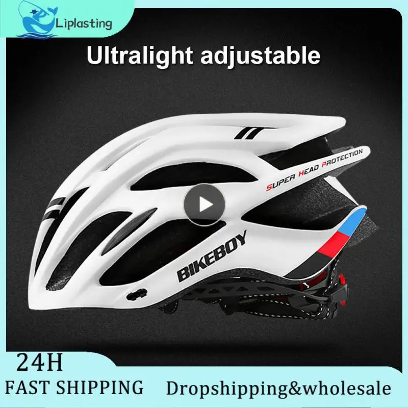 

2~8PCS Durable Bicycle Helmet Lightweight Comfortable Cycling Helmets Cycling Bike Cap Gradient Withlight High-quality