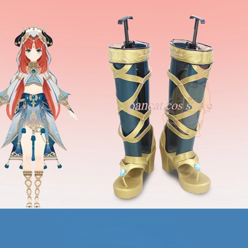 

Genshin Impact Nilou Cosplay Shoes Comic Anime Game Cos Long Boots Cosplay Costume Prop Shoes for Con Halloween Party