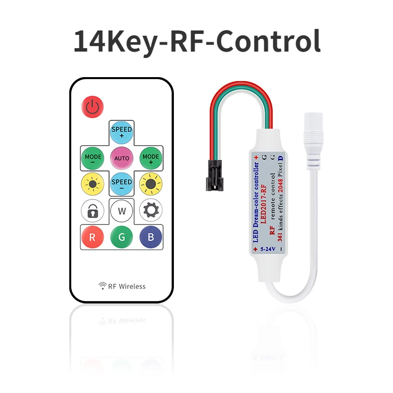 14 17 21 24 44 клавиши контроллер световой ленты RGB RGBW RGBWW USB беспроводной