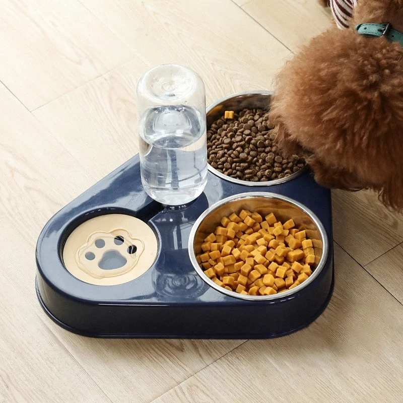 

Миска для кота, собаки миска для кормления поставляется с бутылкой для воды для собак Автоматическая питьевая вода корм для кошек принадлеж...
