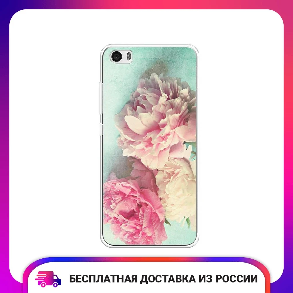 Чехол Силиконовый для Xiaomi Mi5 защитный тонкий мягкий чехол-накладка с рисунком -