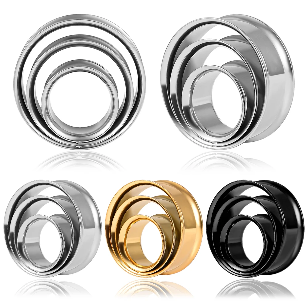 

Vanku 2PCS 10-30mm New Spiral Ear Plugs Gauges Tunnels for Stretched 316 Stainless Steel Body Piercing Jewelry for Men Women