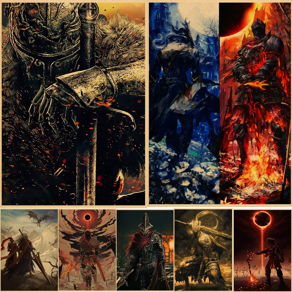 

Classic Game Poster The Dark Souls 3 Metal Prints Home Room Art Print Wall Decoration Bar Cafe Home Decoration vintage decor