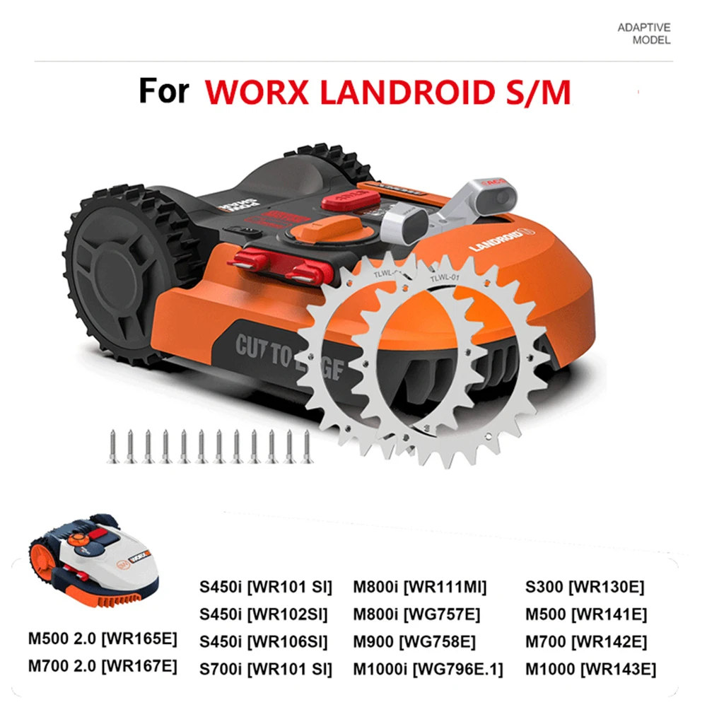 Аксессуары для тяговых колес из нержавеющей стали Worx Landroid
