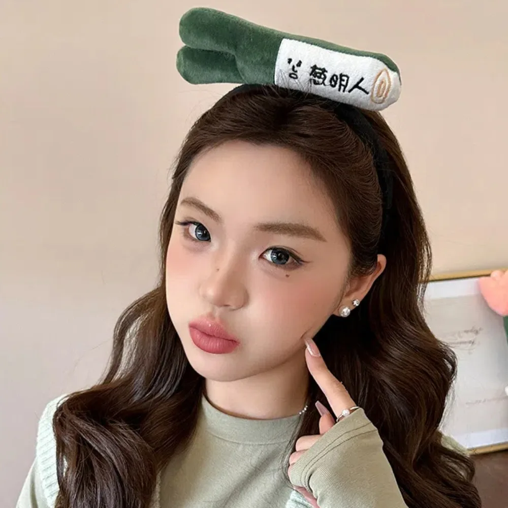 Эластичный обруч для волос с рисунком лица симпатичный из полипропилена и хлопка