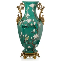 zqeuropean style simple medium vase decoration porcelain hand painted flower flower container crafts