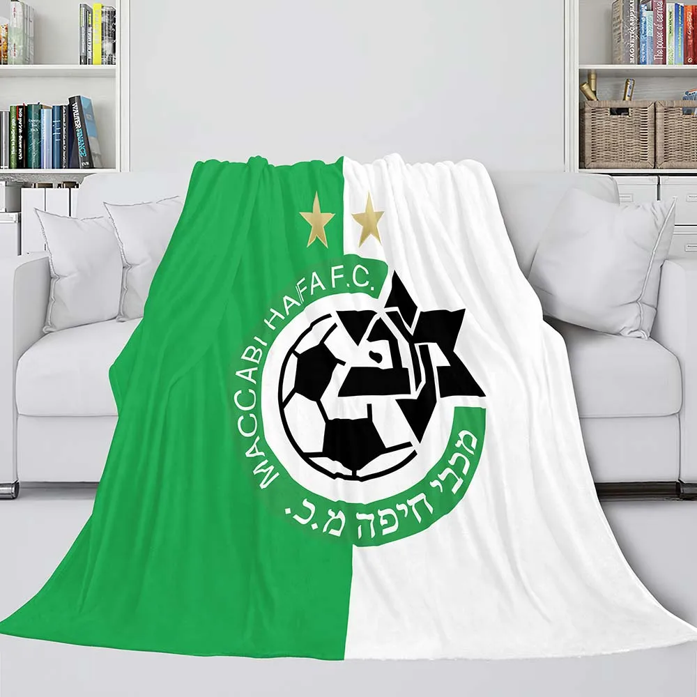 

Israel Maccabi Haifa Fc Blanket Fleece Blanket Ultra Soft Flannel Blanket Digital Printed All Season Premium Fluffy Microfiber