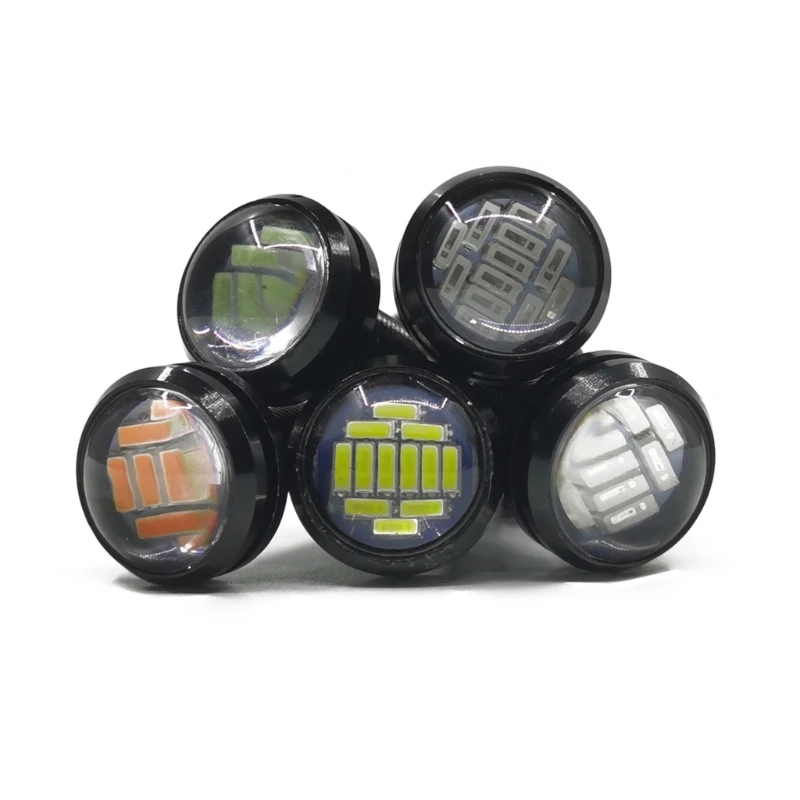 Универсальный светодиодный налобный фонарь Eye 23 мм 4014 12SMD линза дневной ходовой