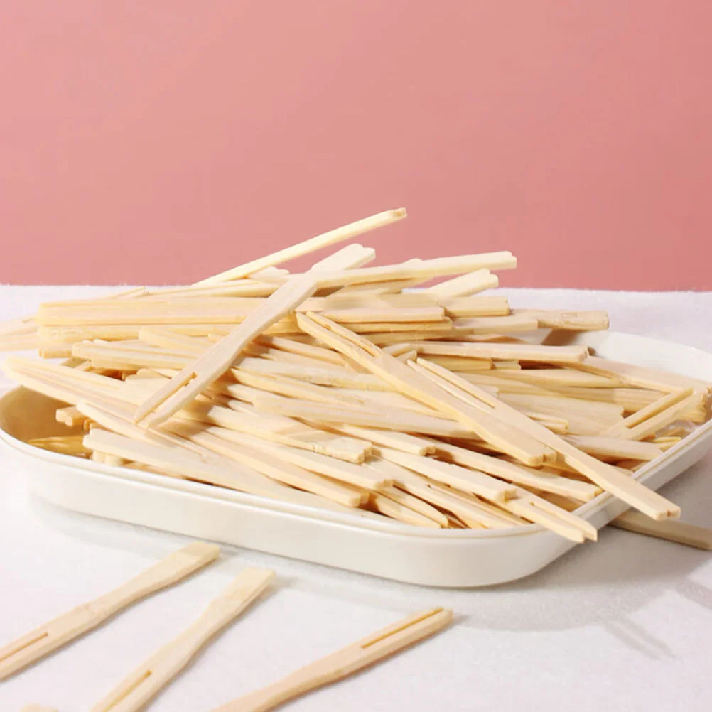 

100Pcs Disposable Bamboo Sticks Household Fruit Picks Portable Fruits Picks Party Supplies