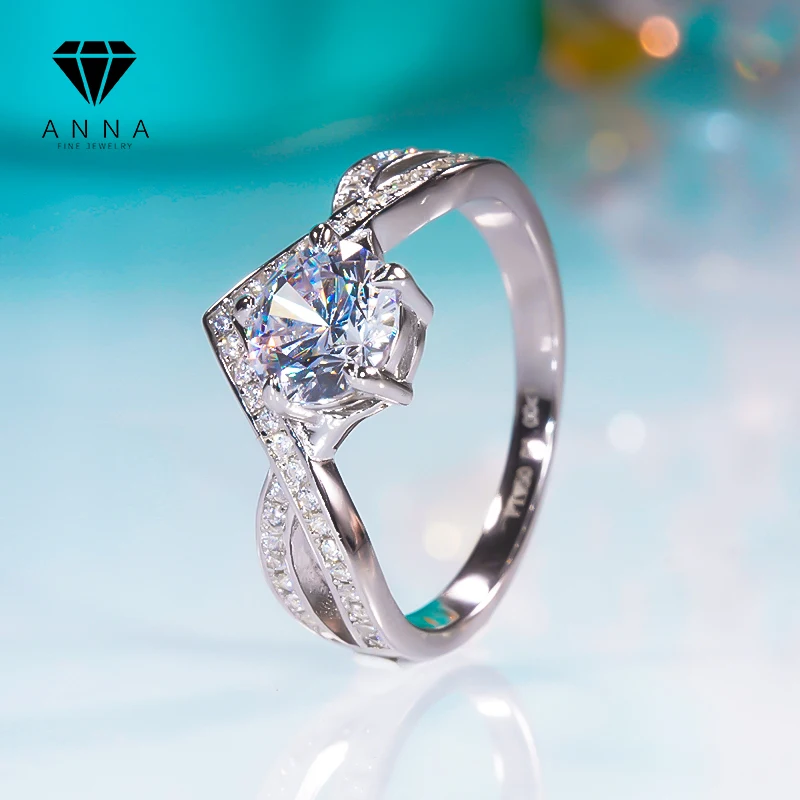 

Paramount Luxury V Type High Carbon Diamond Ring Distinctive Unique Sterling Silver Fashion Jewelry Female Anniversary Proposal