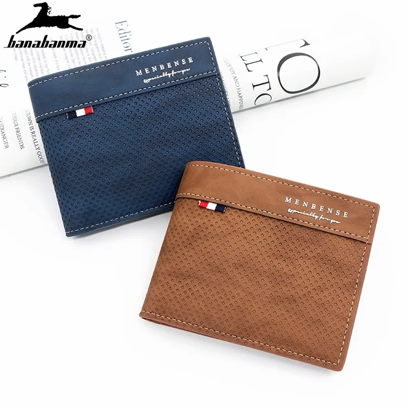 

New 2022 Wallet Short PU Trifold Male Purse billeteras Multi-Functional Card Holder Minimalist Coin Pouch Male Money Bag Wallets