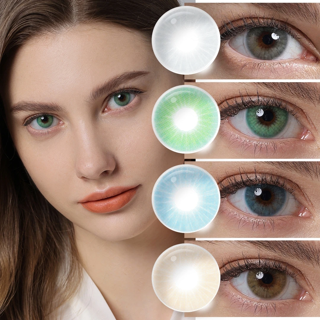 

2022 New arrivals Natural eye color lens 1 Pair Color contact lenses Yearly Use Icy Gray Green Auzl Colored contacts for eyes