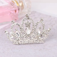 children crowns hair comb mini princess headdress girls shining rhinestone crown party accessories hair jewelry ornaments