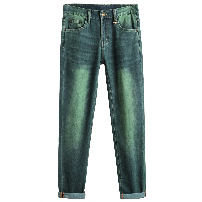 Изумрудно-Зеленые джинсы для men2024new Доступные Роскошные модные высококлассные