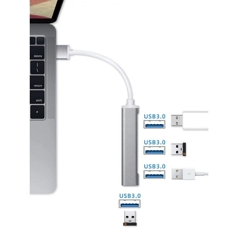 USB-концентратор 4 в 1 otg USB C на 2022 док-станция для Lenovo Xiaomi Macbook Pro 13 15 Air аксессуары ПК 3