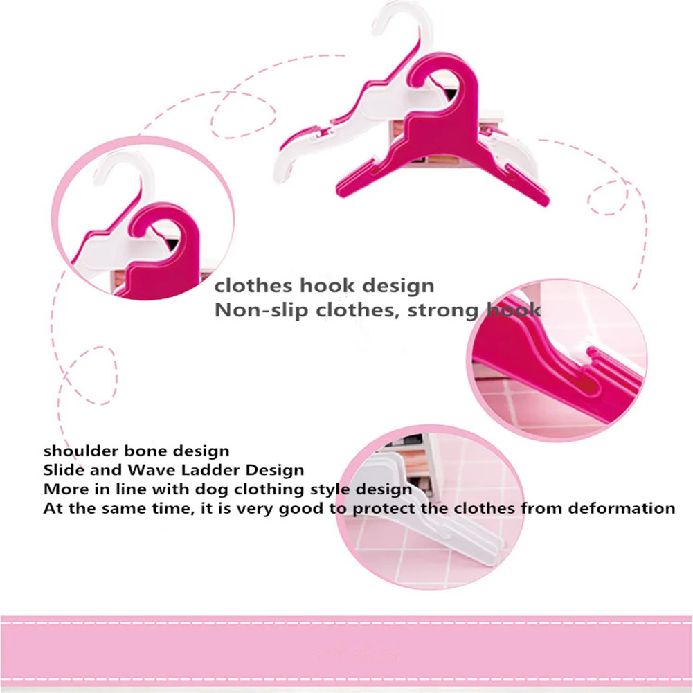 

Plastic Tough Pet Dog Puppy Cat Clothes Clothing Rack Hanger Cute Fashion Pet Hangers