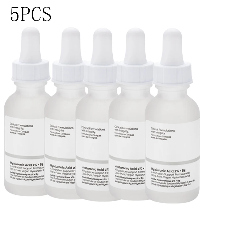 

5PCS Hyaluronic Acid 2%+ B5 Serum Moisturizing Nourishing Dry Smooth Face Skin Care Firm Oil Control Multi-effect Facial Essence