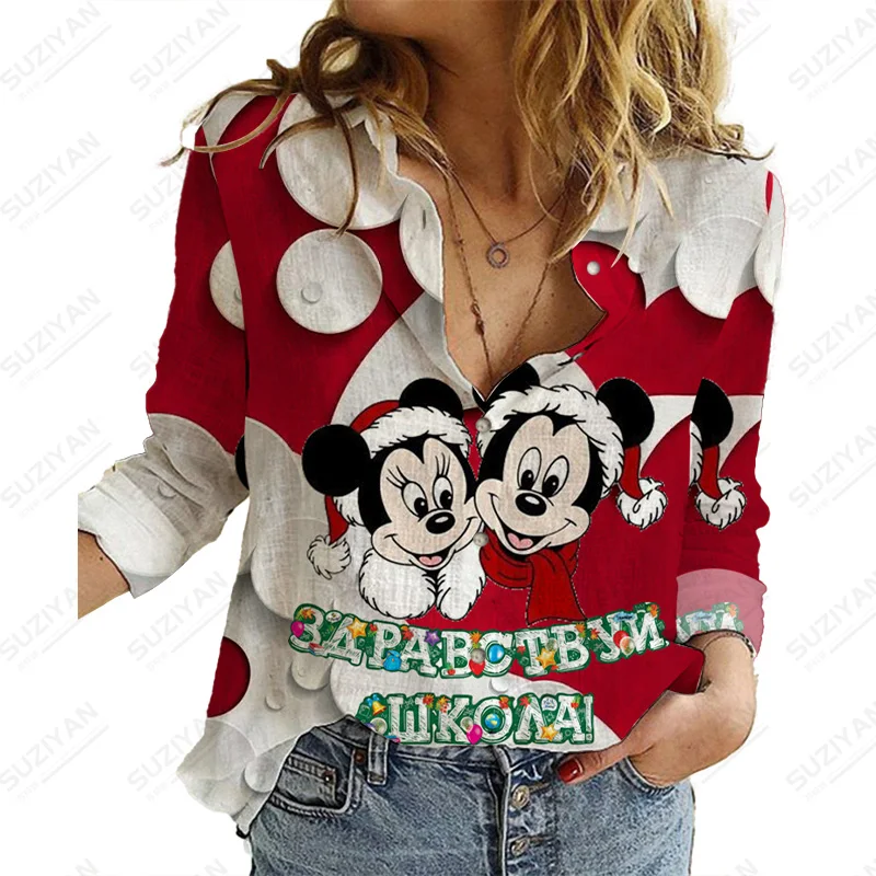 

Блузка с длинным рукавом и принтом «Микки и друзья»