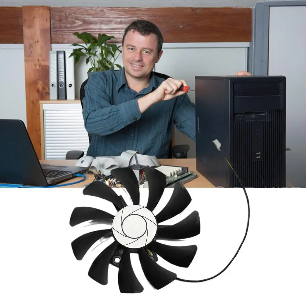 

Модель Φ 85 мм 0.57A 2 Pin GTX 1050 HA9010H12F-Z для MSI Geforce GTX 1050 2G GTX 1050Ti 4G OC, графическая карта Co N7T8